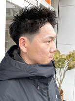 クオリア(Quaria)&nbsp;短髪パーマ刈り上げツイストスパイラルパーマスパイキーショート