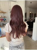 ◎20代30代春の小顔ラベンダーピンクレイヤーカット