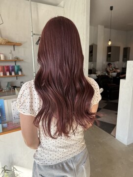 シェル 津山の手店(shel) ◎20代30代春の小顔ラベンダーピンクレイヤーカット