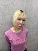 ハイトーンボブ　切りっぱなしボブ　赤羽ボブ