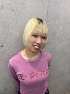 アジールヘア 赤羽駅南口店(agir hair) ハイトーンボブ切りっぱなしボブ赤羽ボブ(赤羽/赤羽駅/赤羽南口)
