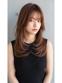 レイヤーカット/ミルクティーベージュ/20代30代40代