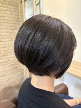 小顔カットノンジアミンカラーブラウンベージュ