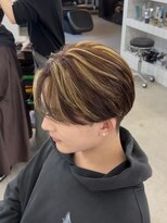 テンション(tension)&nbsp;センターパートブリーチカラーハイライト札幌大通バスセンター