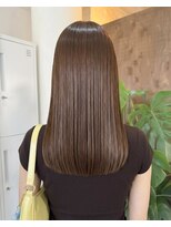 零秒女髪 千里丘店 上質な艶髪まとまりセミロングヘアカラー髪質改善美髪艶感