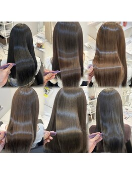 リー 四ツ橋(Lee)の写真/髪の毛をなるべく痛ませない超高濃度水素カラーで水光ヘアーへ！髪の毛の中の水分量アップを目指すサロン☆