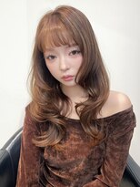 メゾンドイギー(MAISON de IGGY)&nbsp;ツヤ髪フォワード巻きハッシュカットレイヤー透明感ブラウン