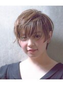 秋冬厚めバングショートボブ