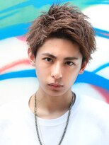 リップス 表参道店(LIPPS)&nbsp;くせ毛風パーマショートレイヤーソフトツーブロックかき上げヘア