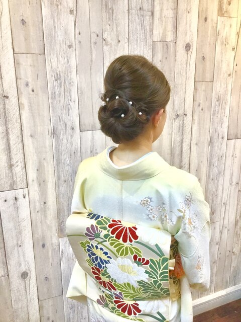 入学入園大人の着付とヘアセット式に間に合うように早朝でも可能