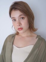 パール(PearL)&nbsp;《PearL》ミルクティーボブ×かきあげ外はねヘア