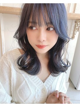 アリスバイアフロート 自由が丘(ALICe by AFLOAT) オルチャンっぽヘア（小顔オリーブカラーハイライトカラー）