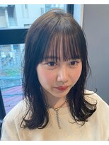 パム 恵比寿(PAM.)&nbsp;ワイド前髪とオリーブベージュ