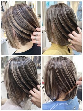 アッシュ 大宮店(Ash) コントラスト髪質改善ボブバレイヤージュカタログ☆