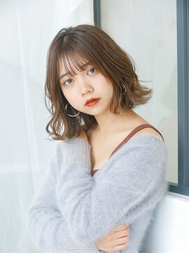オーブ ヘアー アズール 吉祥寺店(AUBE HAIR azul) 切りっぱなしボブ×フェザーバング