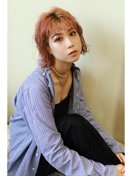 クシュ 所沢東口店(kusyu...) ビタミンカラー×短め前髪×パンク×グランマッシュ×バイカラー