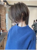 《30代40代》白髪ぼかしハイライト×前下がりボブ【イケダ】