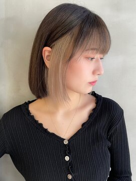 ロンドルーチェ 心斎橋(Lond luce) ダークアッシュ/ミディアムレイヤーカット［髪質改善/縮毛矯正］