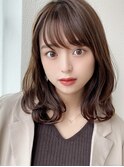 大人かわいい似合わせカット/ふんわりカール/くびれミディ/新宿