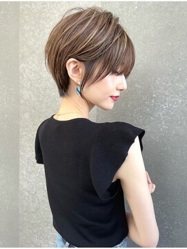 ロンドワン 三宮元町(Lond one) ショートボブ/大人美人ショート/ベージュブラウン