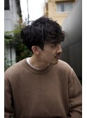 刈り上げツーブロックマッシュパーマ