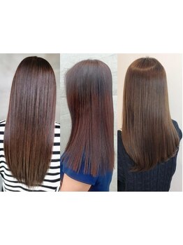 湿気対策☆カット+縮毛矯正が12800円☆しっかり伸ばしつつ柔らかく自然な縮毛矯正で女性らしいラインに◎