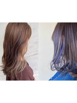 【インナーカラー・ハイライト】デザインカラーが得意