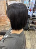 黒髪/ボブルフ/ネビージュ/小顔/ワンレン