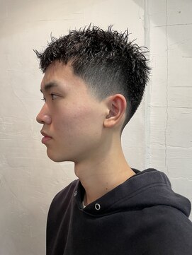 ビーバイエイトジェンツ(Bee by EIGHT GENTS) カルマパーマ/ベリーショート/ダークアッシュ/ニュアンスパーマ