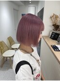 イメチェン/ホワイトブロンド/外ハネボブ/ワイドバング/渋谷