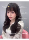 ラベンダーブラウン/韓国ヘア/渋谷/レイヤー/顔まわり
