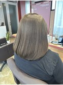 夏にぴったりオリーブグレージュ/鎖骨ボブ
