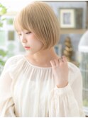 外国人風大人かわいい前下がり金髪ボブh4浦和10代20代30代