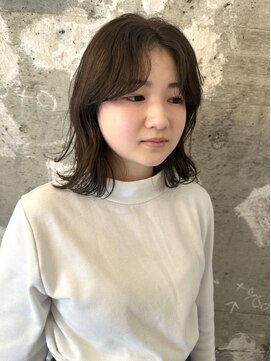 シータ(sheta) 【表参道sheta中澤】前髪パーマボブパーマミルクティーアッシュ