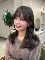 ヒョンミョン ライズバイレボ 取手店(hyon myon/RISE by REVO)&nbsp;レイヤーカット/オリーブグレージュ/顔まわり