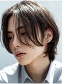 ナチュラルニュアンスミディアムショート