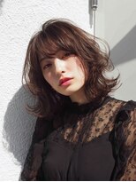 ワット 新宿店 エアリーボブ×透け感ブラウン