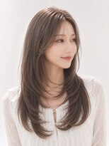 ナカナカ 東中野(naka.naka)&nbsp;透け感アッシュベージュの韓国風レイヤーロング
