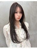 ダークパープル×ナチュラルショート［髪質改善/縮毛矯正］