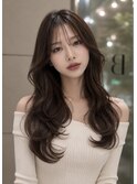 大人ヘア　韓国ヘア　レイヤーカット　ベージュカラー　新宿