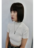 小顔ひし形 レイヤーカット 透明感カラー