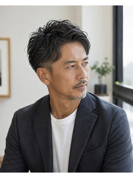 MEN's Baguz  MEN'Sカット/ MEN'Sパーマ/ MEN'Sカラー 大人メンズかき上げウェーブパーマ