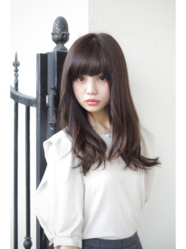 ヘアーメイクジェンテ(hair make gente) 斜めバングのヘルシーロング