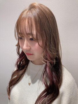 ネオヘアー 曳舟店(NEO Hair) ベージュ×イヤリングピンク【クゴウ】