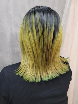 スマイロンナイロン ヘアー(smile on nylon hair) グレーイエロー