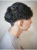 波巻きスパイラルパーマ　ツイストスパイラル　メンズカット