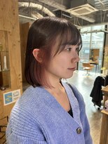 ジャストビューティ ルフレ 金沢八景店(Just Beauty Rufure)&nbsp;Aラインボブ/イヤリングカラー/金沢八景