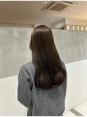 <haruka>ブリーチなしダブルカラーで叶う透け感オリーブベージュ