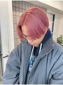 切りっぱなしボブ/エアリーロング/美髪/ピンクブラウン/渋谷
