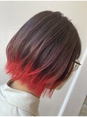 裾カラーレッド